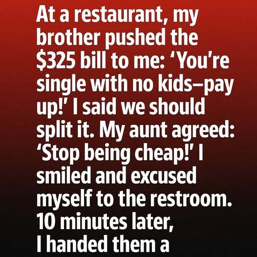 They Said I Should Pay the $325 Bill Because I’m Single 4